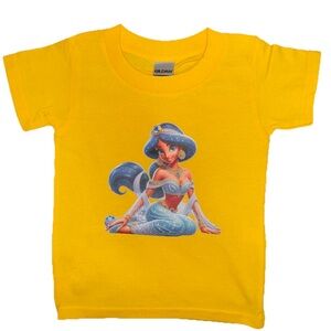Princess Jasmine Graphic T-Shirt Yellow Kids 2T NEW